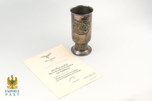 Luftwaffe Honor Goblet w/Award Document - Alpaca