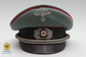 Crusher Style Heer Officer Cap with Directly Embroidered Eagle